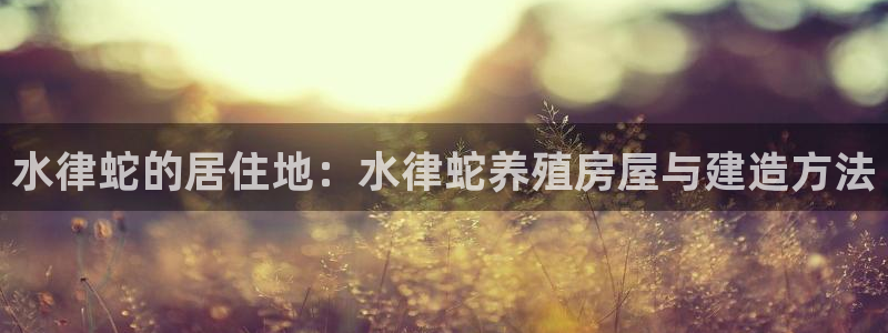 先锋娱乐资讯官网入口：水律蛇的居住地：水律蛇养殖房屋与建造方法