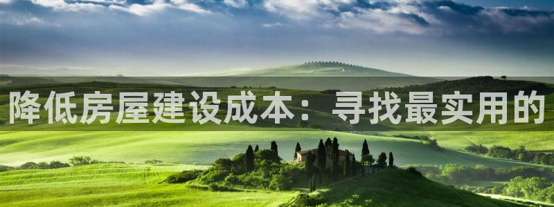 先锋娱乐社：降低房屋建设成本：寻找最实用的