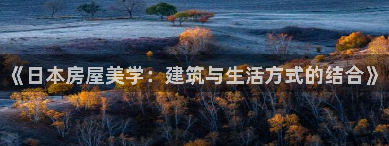 先锋娱乐账号注册不了：《日本房屋美学：建筑与生活方式的结合》