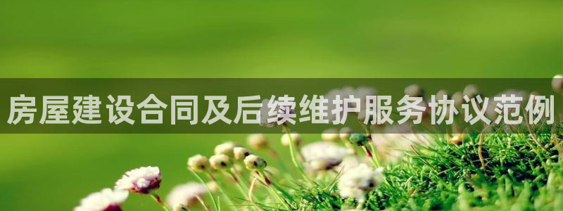 先锋娱乐传媒：房屋建设合同及后续维护服务协议范例