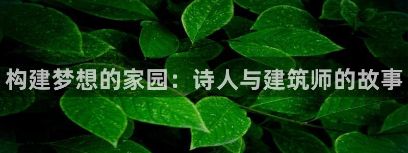 先锋娱乐注册：构建梦想的家园：诗人与建筑师的故事